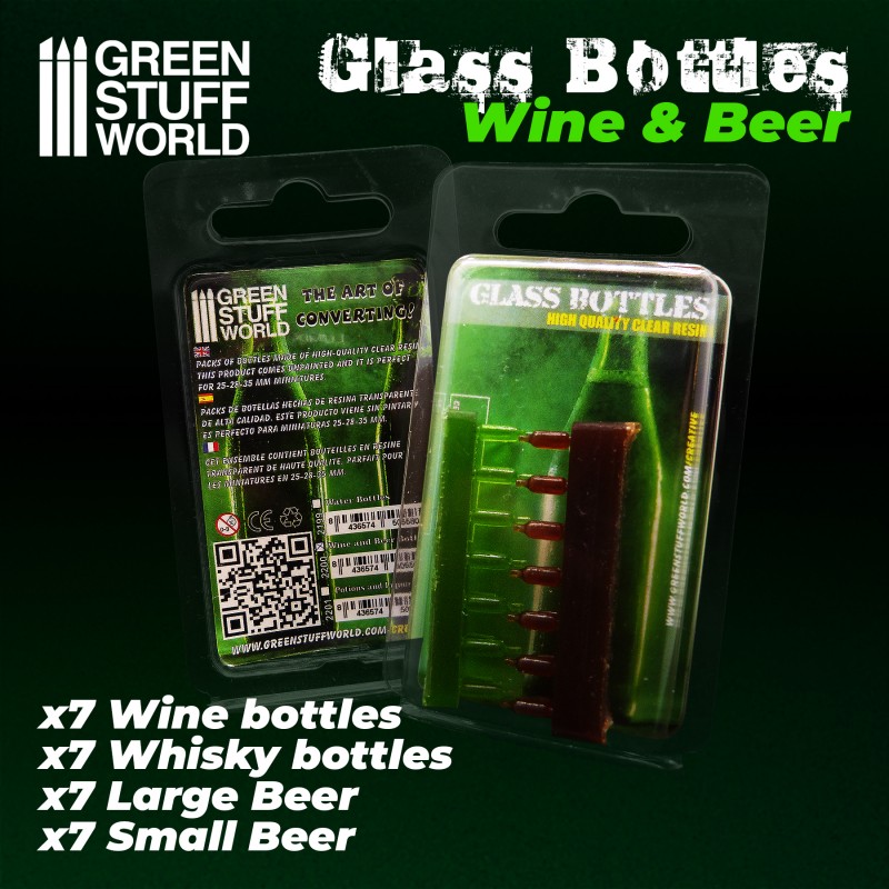 Wine and Beer Bottles Resin Set 3