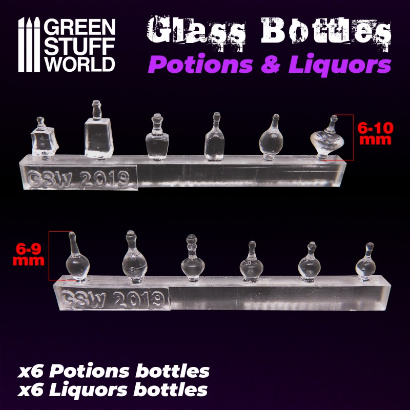 Potion and Liquor Bottles Resin Set 2
