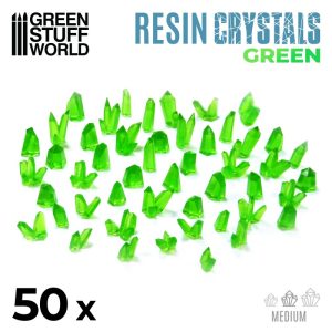 GREEN Resin Crystals - Medium 1