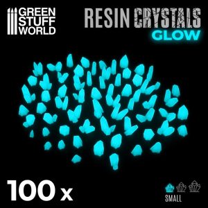 AQUA TURQUOISE GLOW Resin Crystals - Small 1