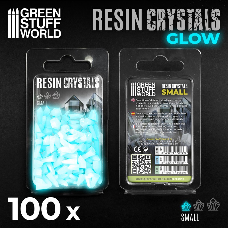 AQUA TURQUOISE GLOW Resin Crystals - Small 3