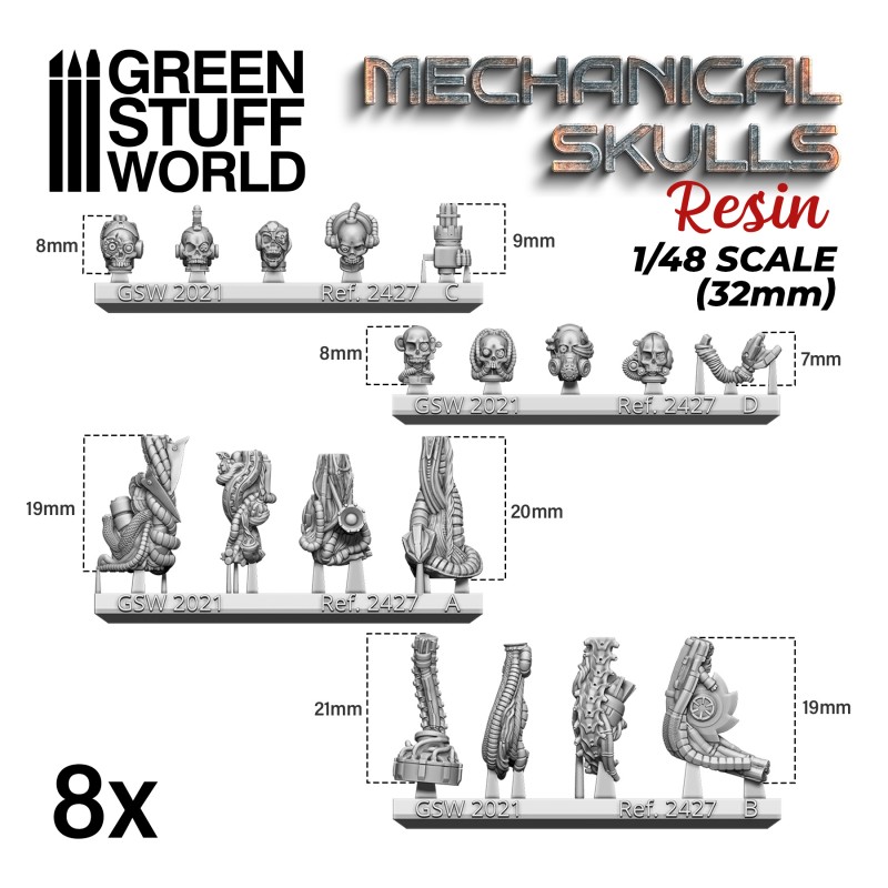 Resin Mechanical Skulls 2