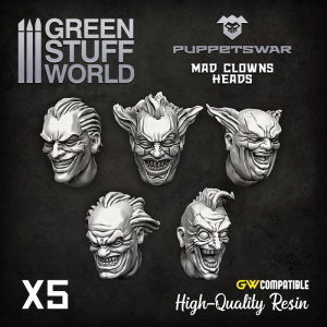 Mad Clowns heads 1