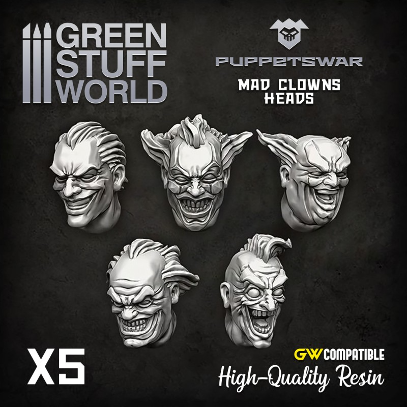 Mad Clowns heads 1