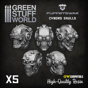 Cyborg Skulls Heads 1
