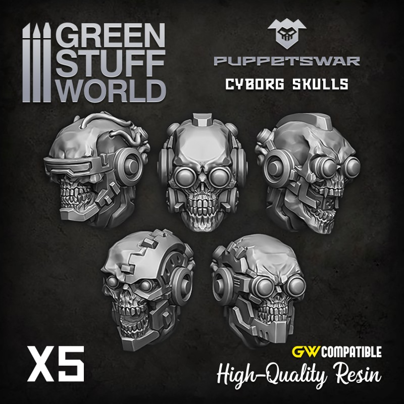 Cyborg Skulls Heads 1