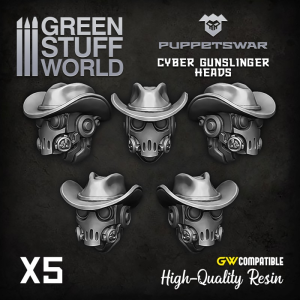 Cyber Gunslinger Heads 1