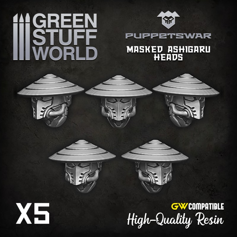 Masked Ashigaru Heads 1