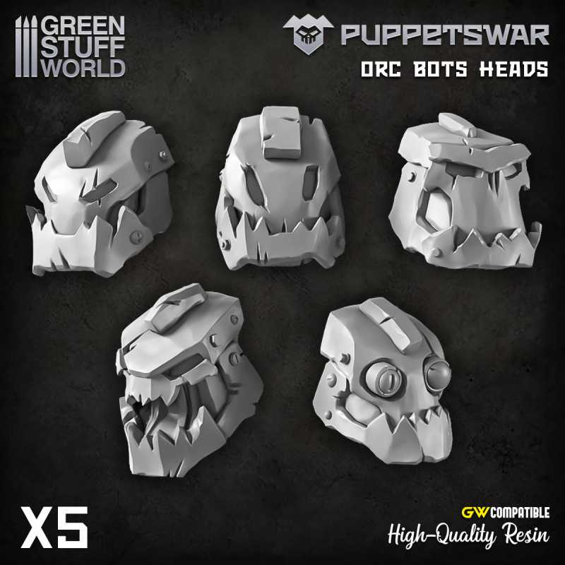 PuppetsWar - Ork Bots Heads 1