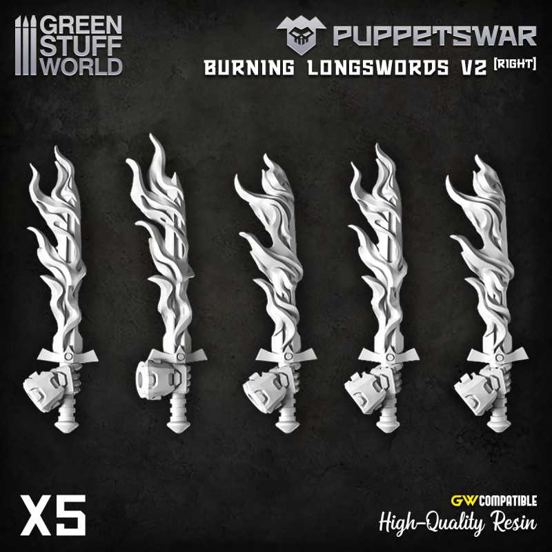 Puppetswar - Burning Longswords V2 - Right 1