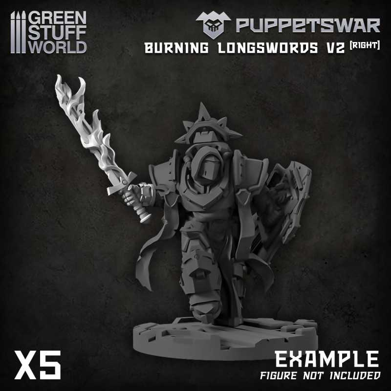 Puppetswar - Burning Longswords V2 - Right 2