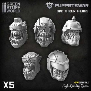 PuppetsWar - Ork Biker Helmets 1