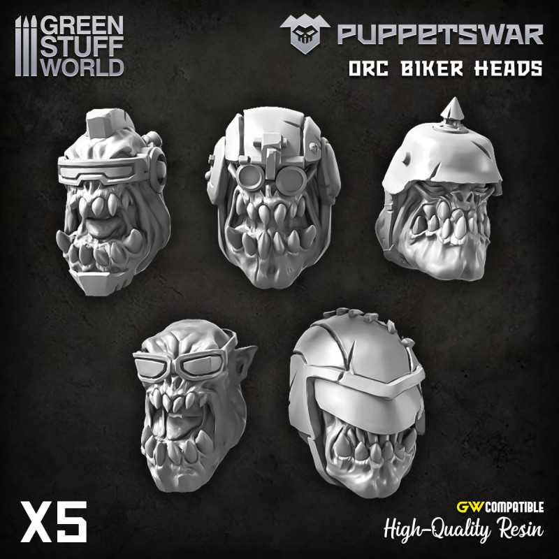 PuppetsWar - Ork Biker Helmets 1
