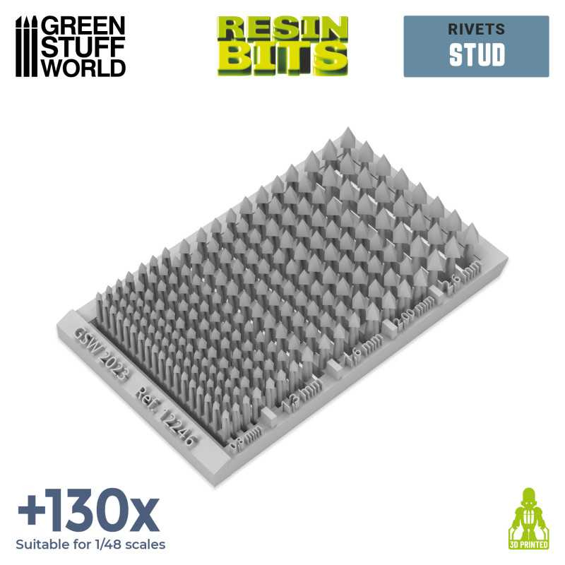 3D Printed Set - Micro Rivets - Stud 2