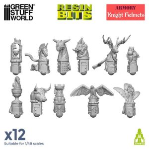 3D printed set - Old World Knight Helmets 1