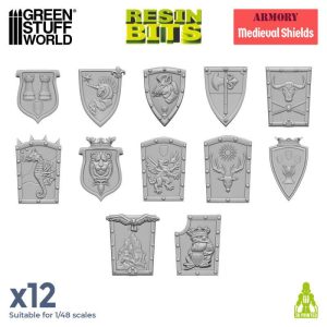 3D printed set - Old World Medieval Shields 1