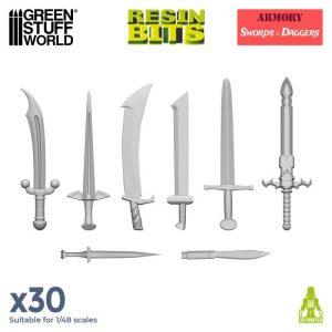 3D printed set - Swords & Daggers 1
