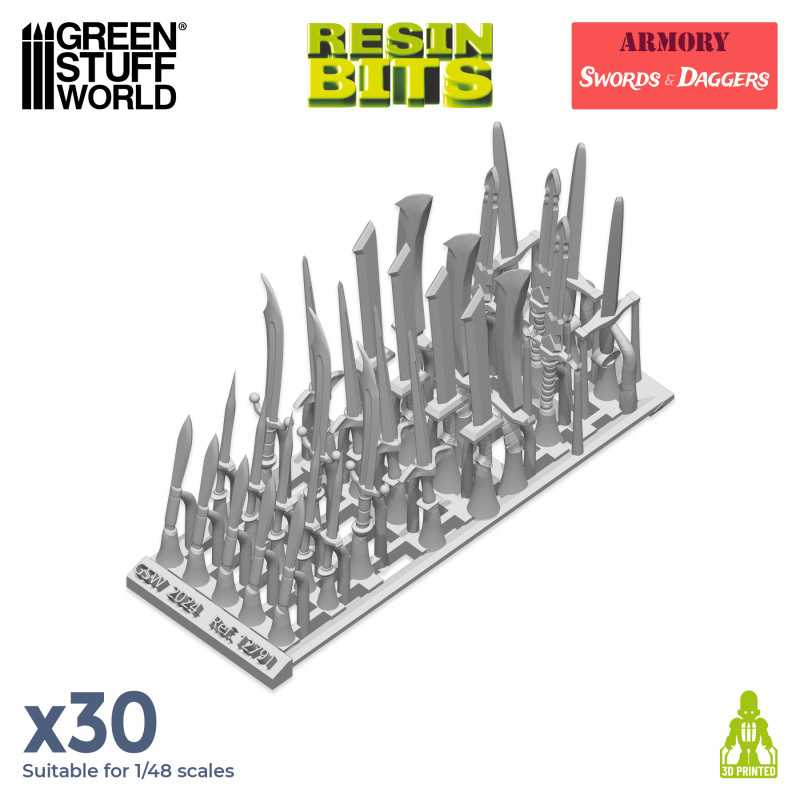 3D printed set - Swords & Daggers 2