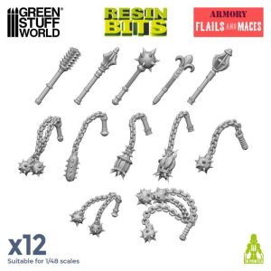3D printed set - Flails and Maces 1