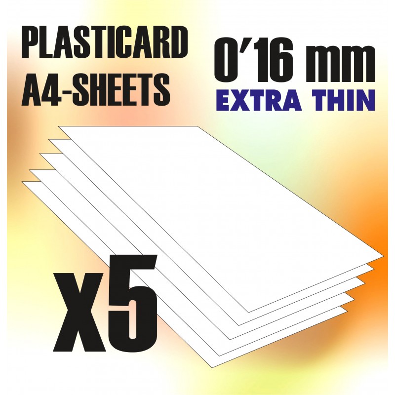 ABS Plasticard A4 - 0,16mm x5 sheets 1