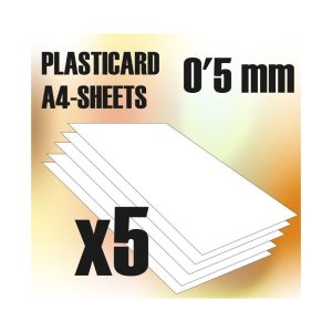 ABS Plasticard A4 - 0'5 mm x5 sheets 1