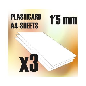 ABS Plasticard A4 - 1'5 mm x3 sheets 1