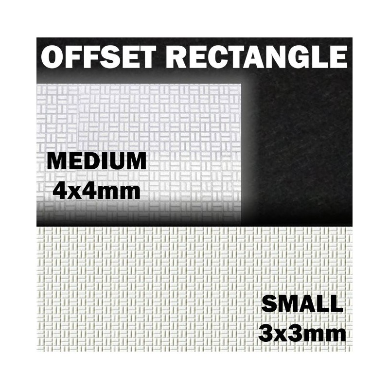 ABS Plasticard - OFFSET RECTANGLE Small 2