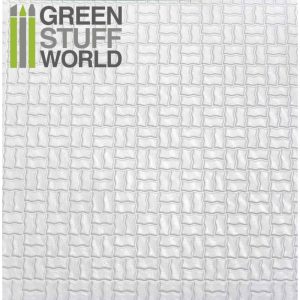 ABS Plasticard - OFFSET CURVED Textured Sheet - A4 1