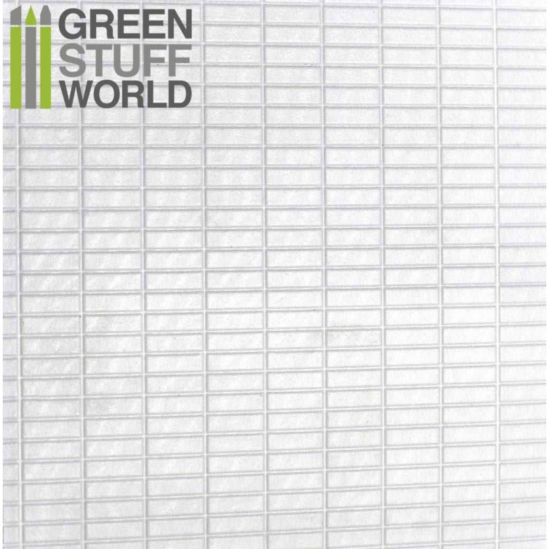 ABS Plasticard - LARGE RECTANGLES Textured Sheet - A4 1