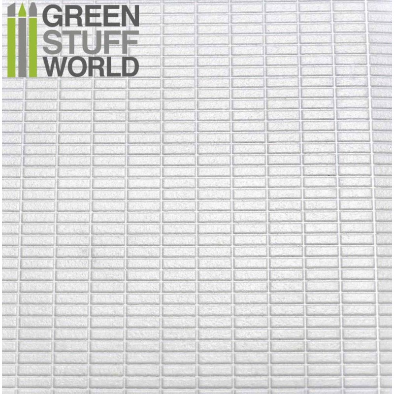 ABS Plasticard - MEDIUM RECTANGLES Textured Sheet - A4 1