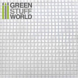 ABS Plasticard - MEDIUM SQUARES Textured Sheet - A4 1