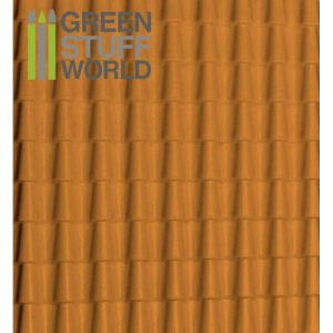 ABS Plasticard - ROOF TILES Textured Sheet - A4 1