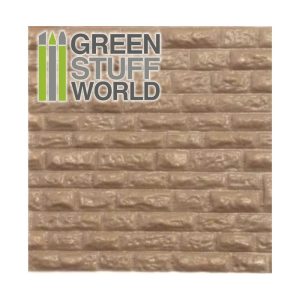 ABS Plasticard - ROUGH ROCK WALL Textured Sheet - A4 1