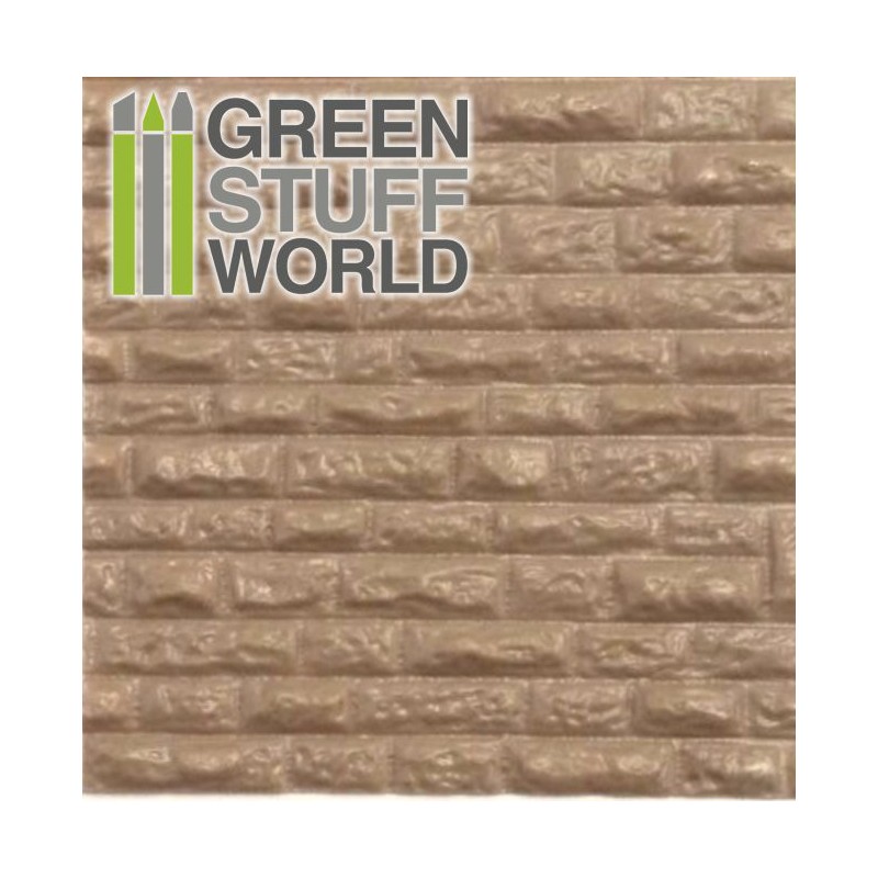 ABS Plasticard - ROUGH ROCK WALL Textured Sheet - A4 1