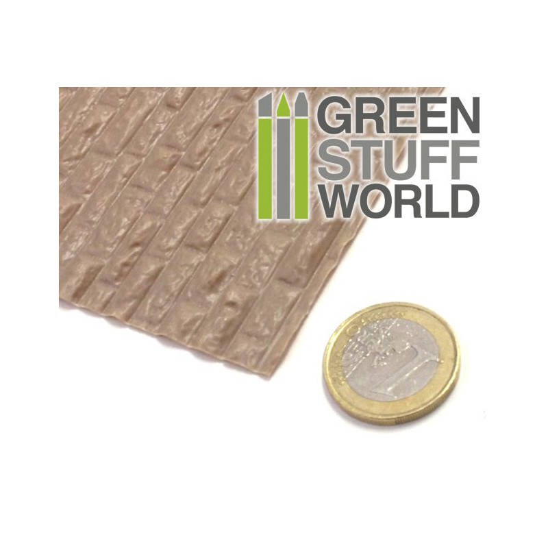 ABS Plasticard - ROUGH ROCK WALL Textured Sheet - A4 3