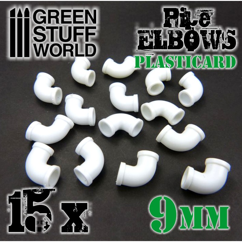 Plasticard Pipe ELBOWS 9mm 2