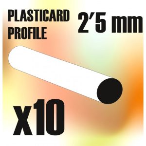 ABS Plasticard - Profile ROD 2,5mm 1