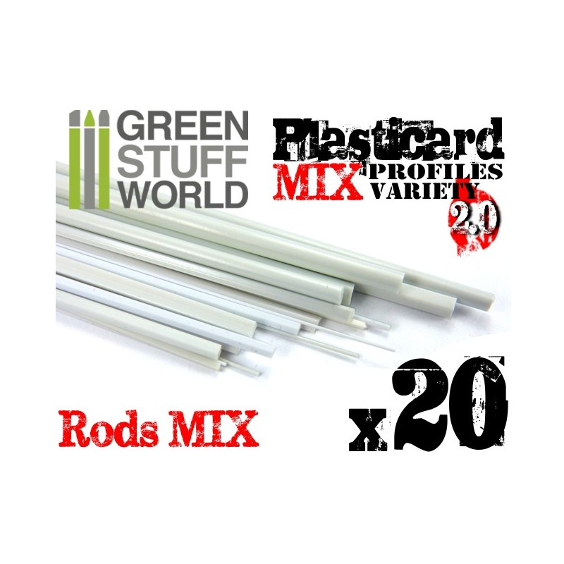 ABS Plasticard - Profile - 20x RODs Variety Pack 1