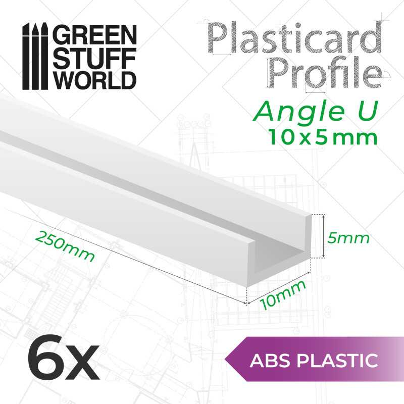 ABS Plasticard U-profile - 10x5mm 1
