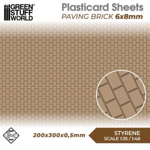 Plasticard - Paving Brick 6x8mm 1