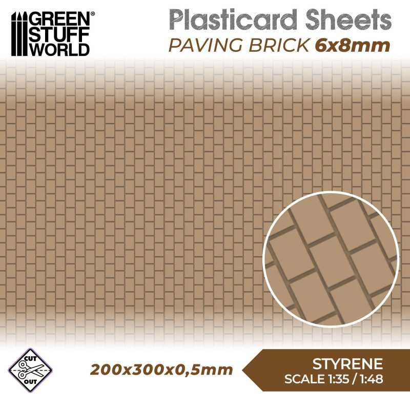 Plasticard - Paving Brick 6x8mm 1