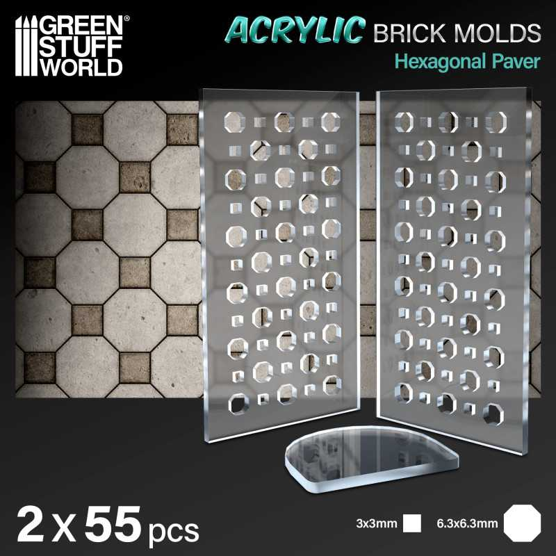 Acrylic molds - Octagon Paving Brick 1