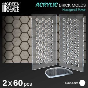 Acrylic molds - Hexagonal Paver 1