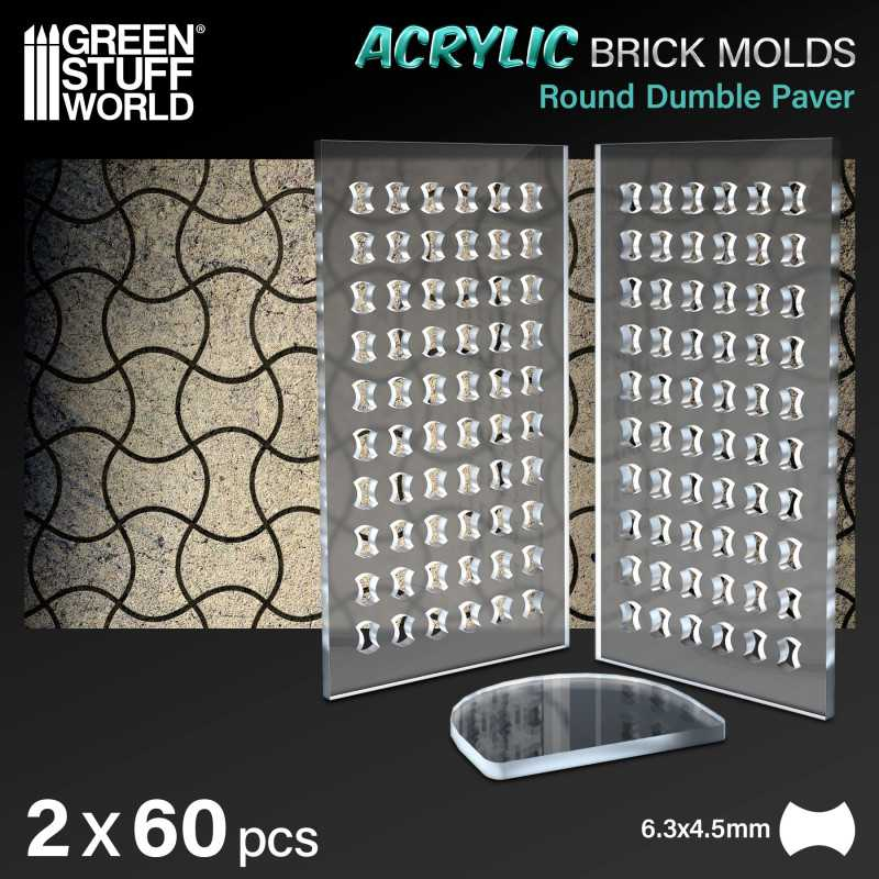 Acrylic molds - Round Dumble Paver 1