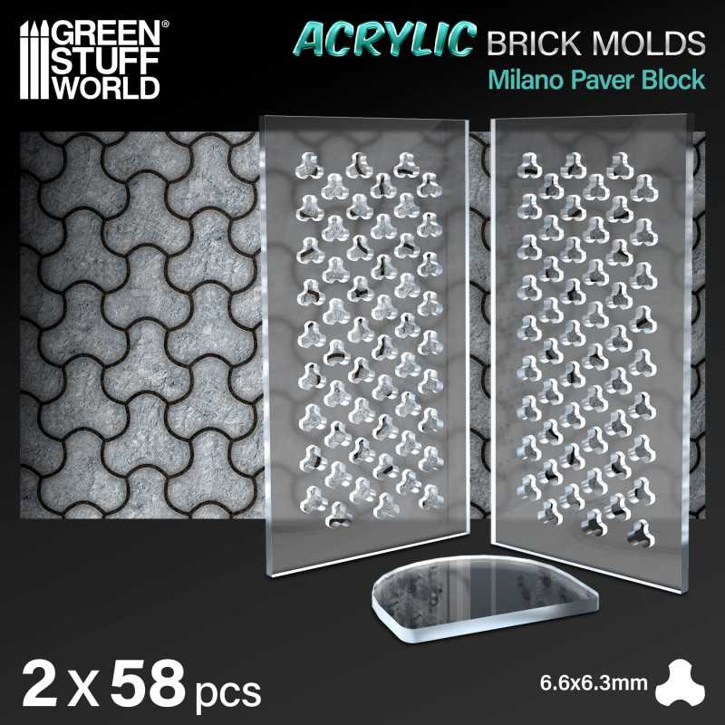 Acrylic molds - Milano Paver Block 1