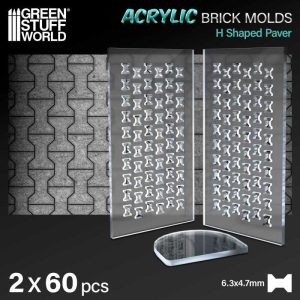 Acrylic molds - H Shaped Paver 1
