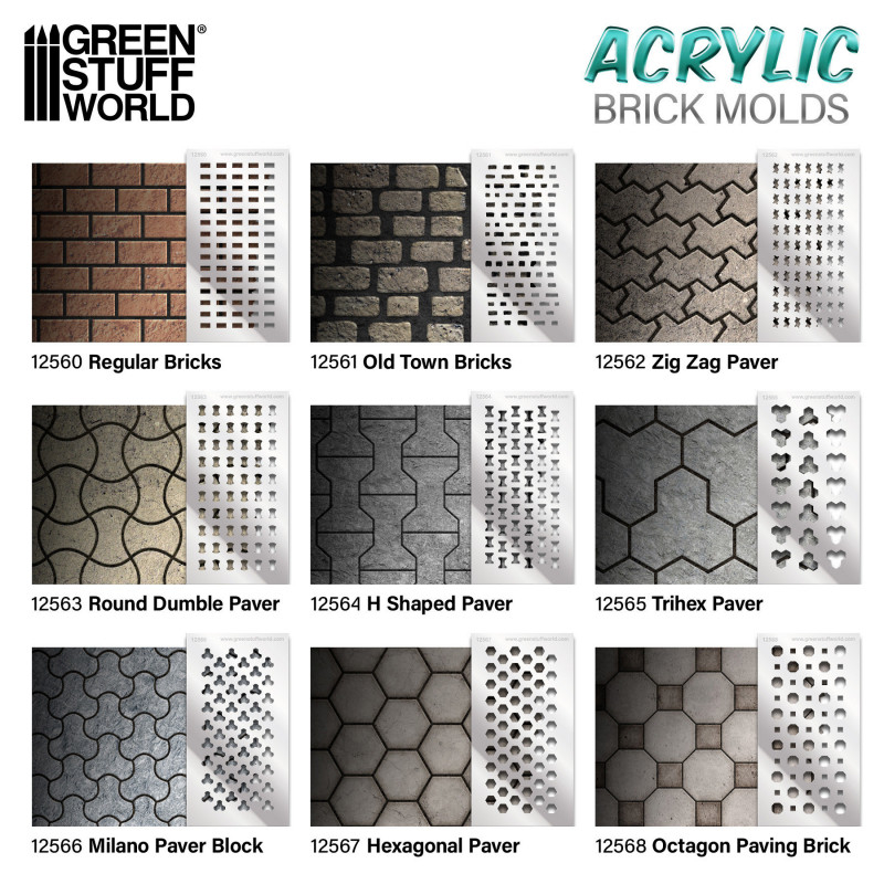 Acrylic molds - Old Bricks 3