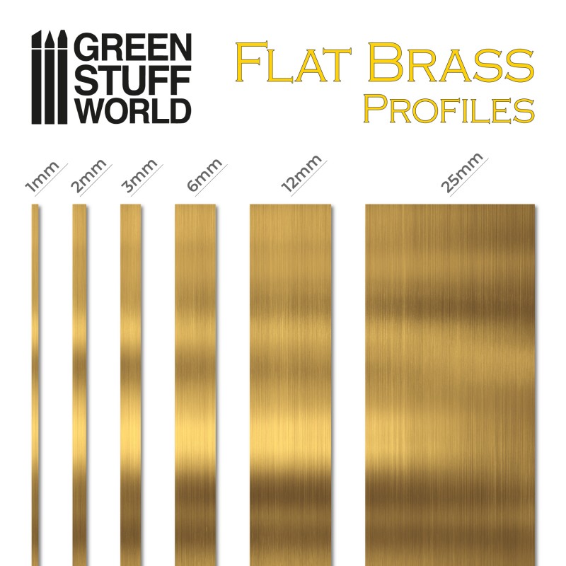 Flat Brass Profile 0.2 x 25mm 2