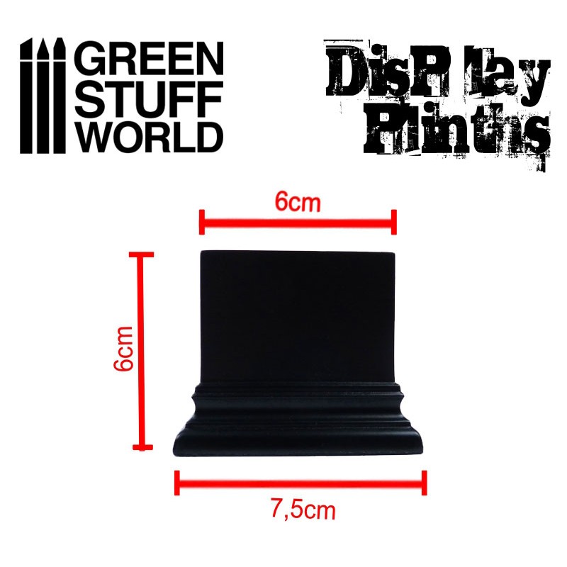 Square Top Display Plinth 6x6 cm - Black 2