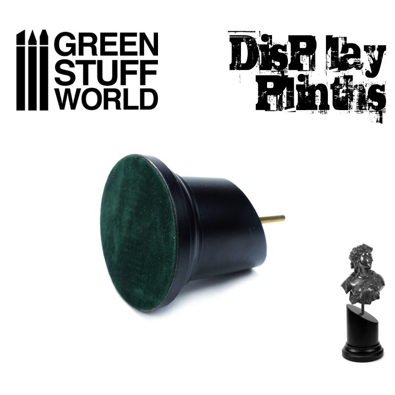 Tapered Round Bust Plinth 5x5cm Black 3
